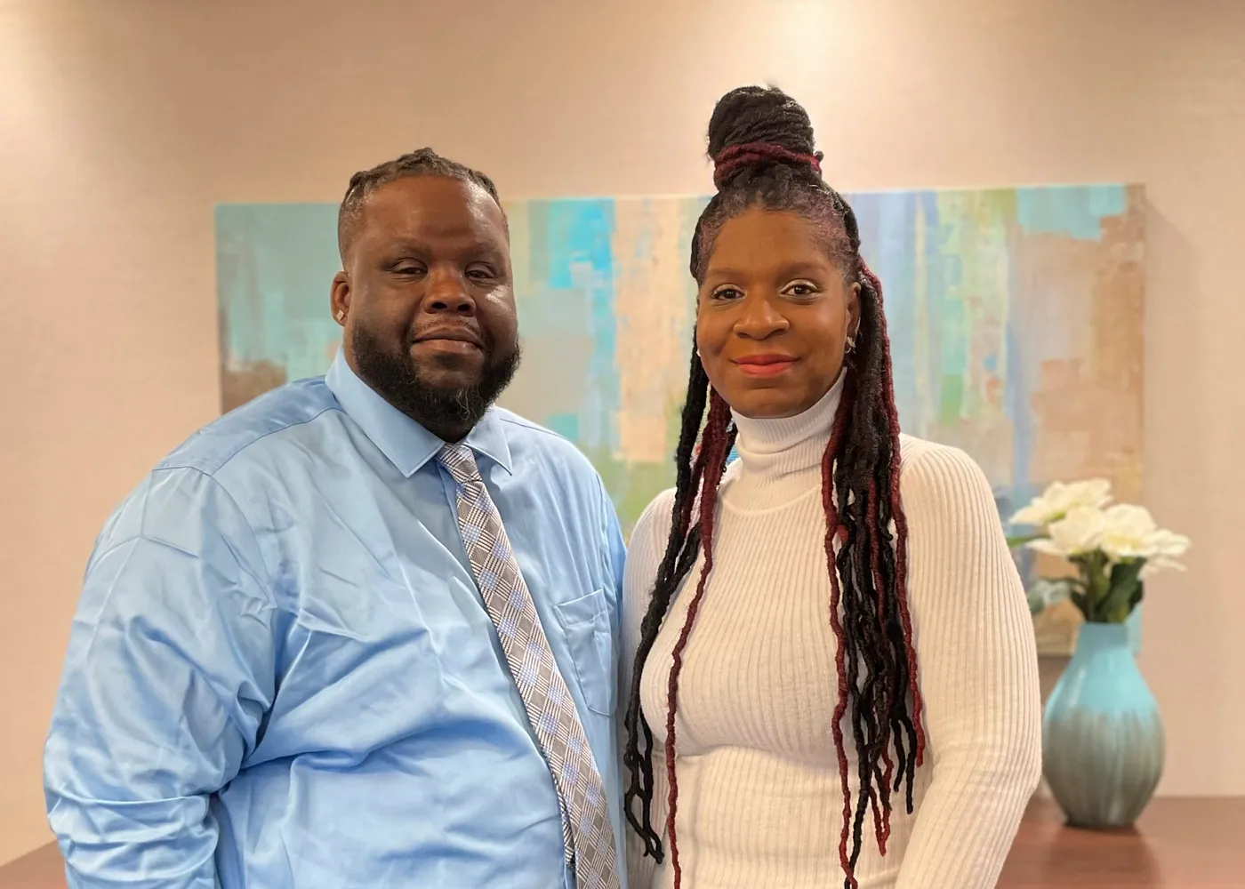 Faces of Annapolis LaGena Creek and Antonio Sheppard of La-Rae Transportation